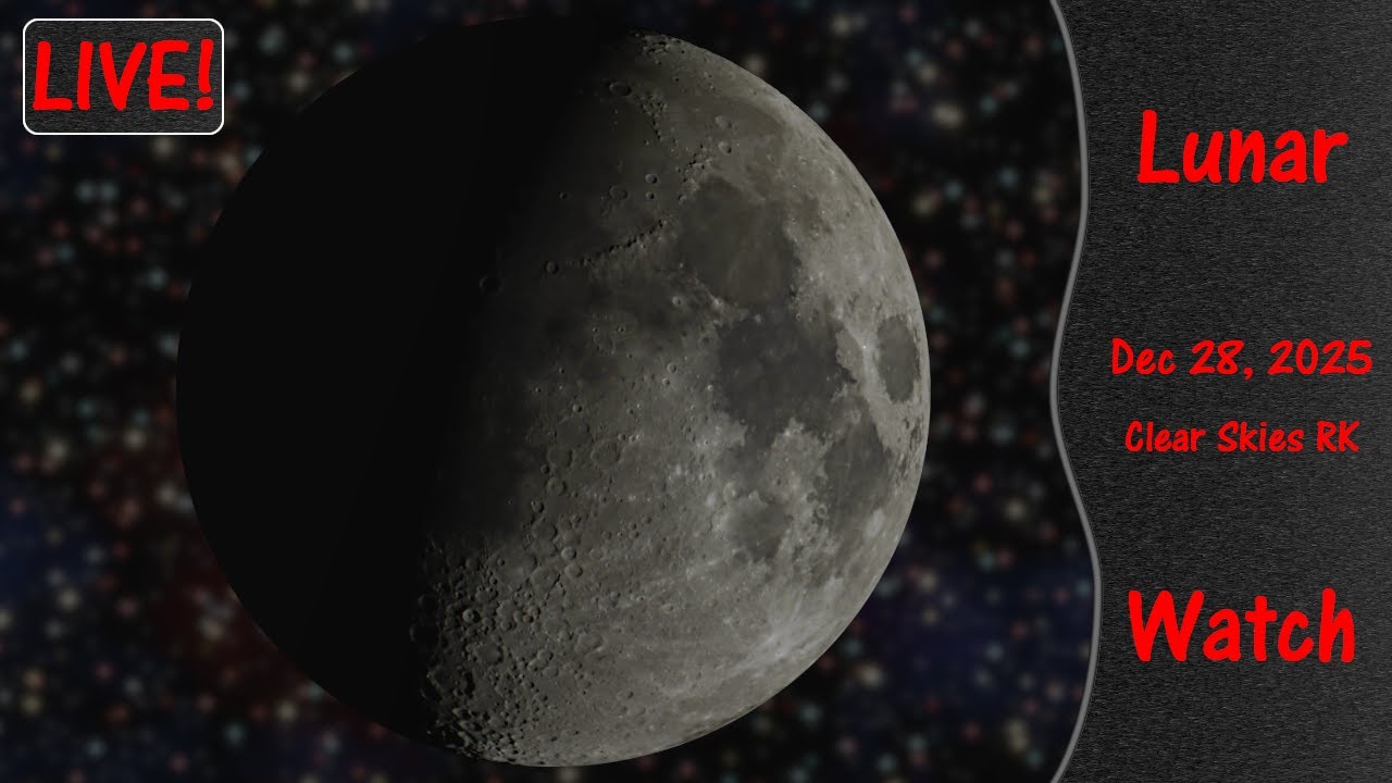 LIVE Moon Telescope: 60% Waxing Gibbous & Star Party