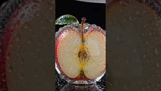 Ultra Slow Motion Apple Slice – Satisfying Water Splash ASMR #asmr #applets #applelove #happyapples