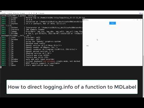 Kivy Tips: How to direct logging.info() of a function to MDLabel in real-time