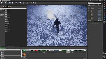 Unreal Engine 4 - Interactive Grass Material (Work In Progress)