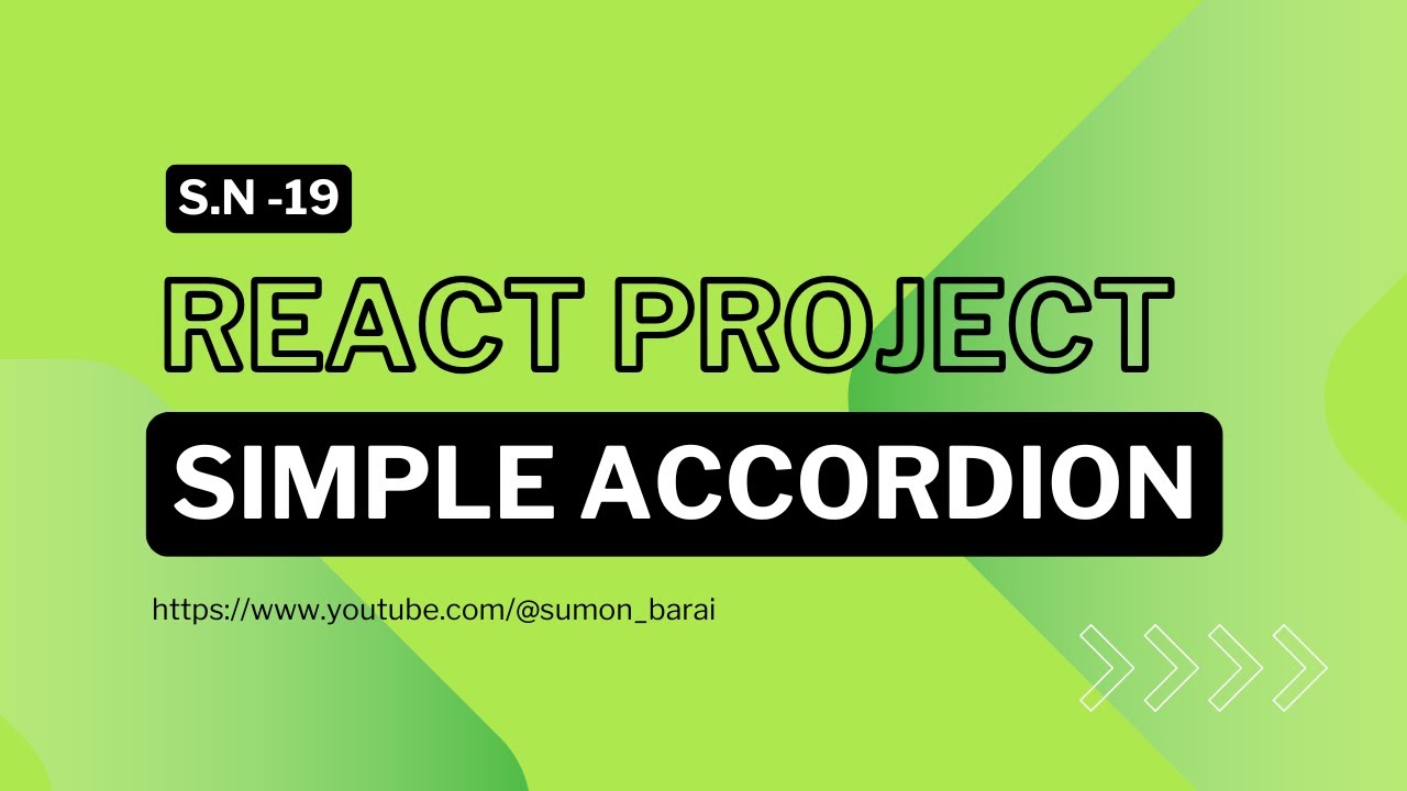 Simple Accordion using React js - YouTube