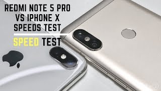 Redmi note 5 pro vs iphone x speeds test