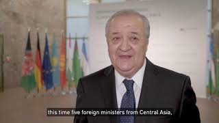 Uzbekistan's Foreign Minister Kamilov at the Green Central Asia Conference