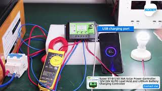 ST-D PWM Solar Charge Controller Light controlled load demonstration