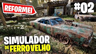 RESTAURANDO CARROS ABANDONADOS NA OFICINA DO NOSSO FERRO VELHO! - Junkyard Simulator #02 screenshot 2