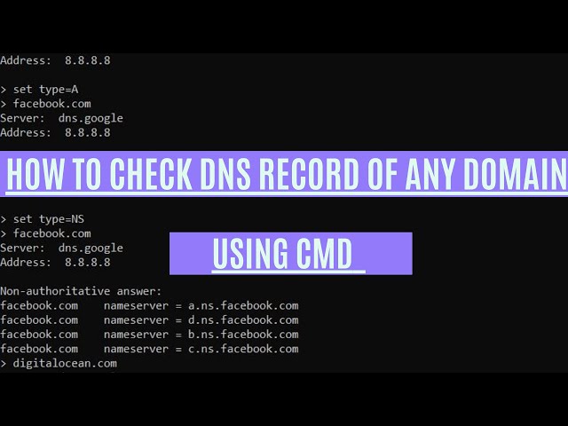How to check DNS records of a Domain using Windows CMD class=