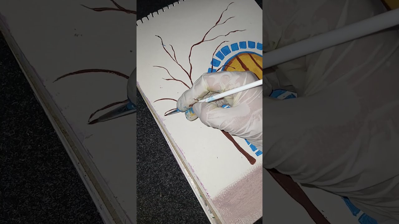 Mini Arts A Charming Wooden Door With Blue Brick Framing 