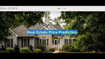 Real Estate Price Prediction using Machine Learning | Python Final Year Project