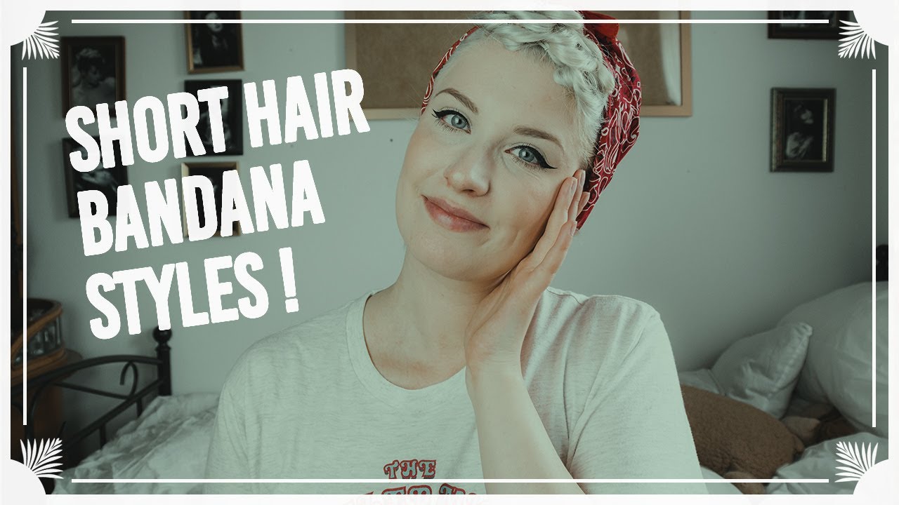 Easy Retro Frisuren mit Bandana für kurze Haare