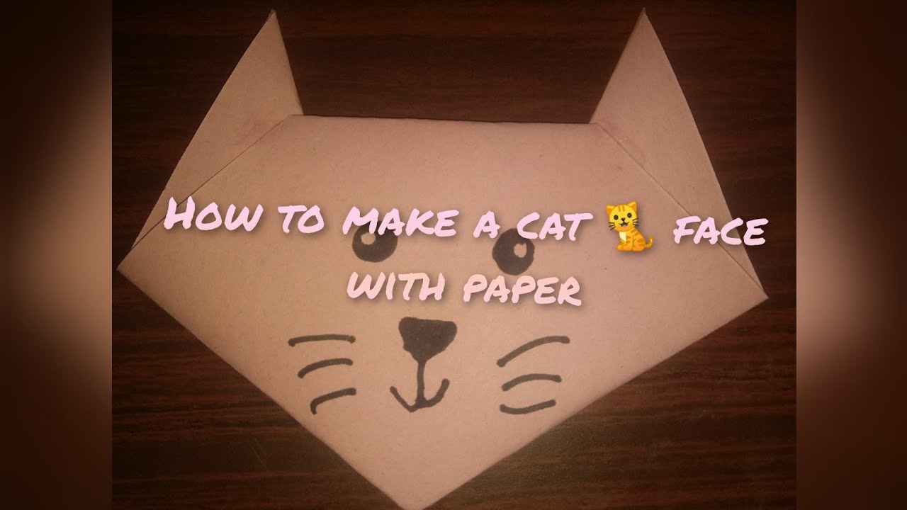 How to make a cat 🐈 face with paper|24 ART and CRAFTS - YouTube