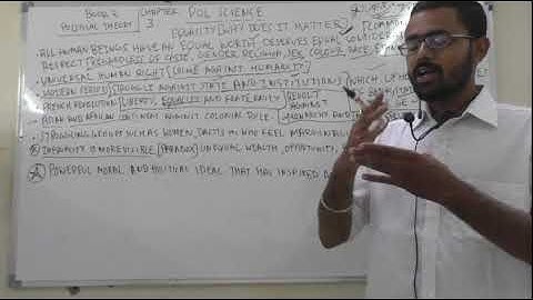 "EQUALITY(WHY DOES IT MATTER) CHAPTER 3 POLITICAL THEORY CLASS 11