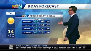 Iowa weather: Reinforcing cold moves in with some snow chances