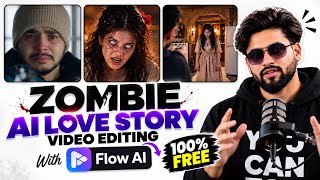 Trending Zombie Apocalypse AI Video Editing | AI Zombie Love Story Reels | Flow AI Tutorial #zombie screenshot 1