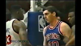 Bill Laimbeer vs Patrick Ewing! 1990 Playoffs