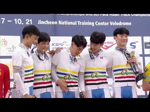 (19.10.17) Junior men 4km <strong>Team</strong> Pursuit Award Ceremony [40th <strong>Asian</strong> Track Championships]