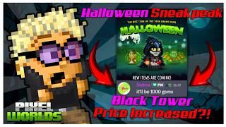 Black Tower Price Increased! Content Creator Program Update? New Halloween Items | Pixel Worlds News screenshot 5
