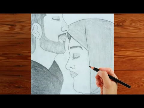 How to draw a cute couple drawing easy || Pencil sketch for beginners ...
