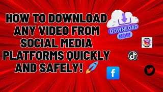 how to download any video from social media platforms quickly and safely! 🚀 screenshot 1
