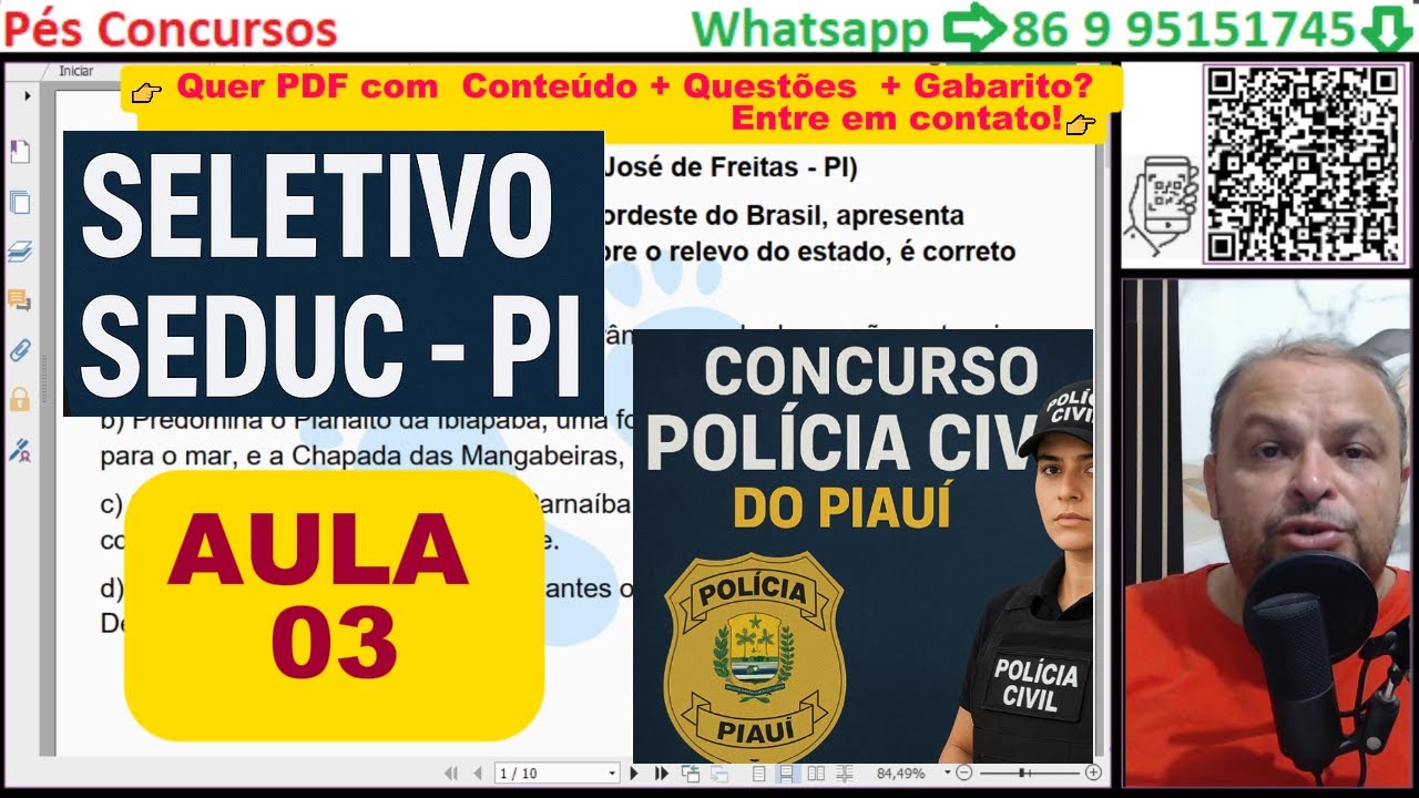 SELETIVO SEDUC - PI/ CONCURSO PC - PI - AULA O3