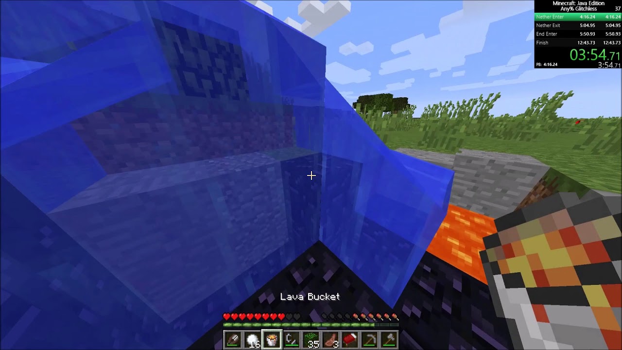 Minecraft Set Seed Glitchless Speedrun - 10:12.34 - YouTube