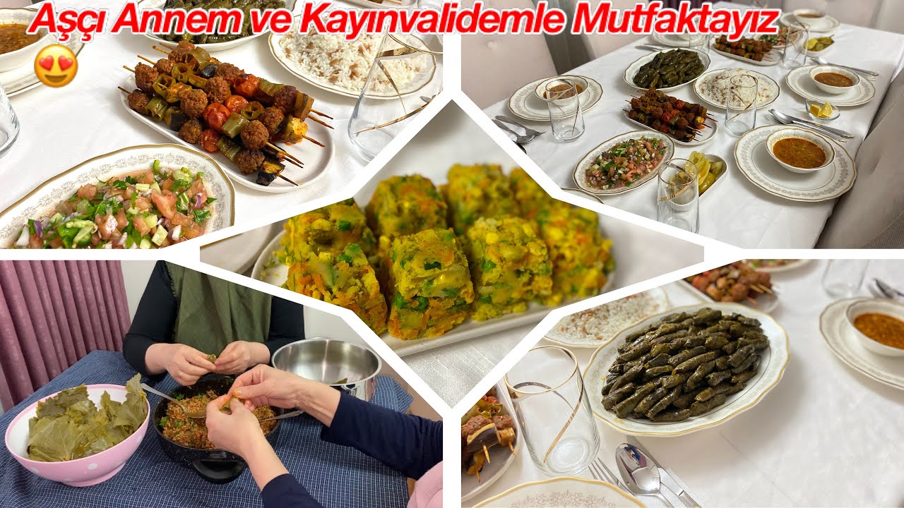 11 Kişilik 6 Çeşit Akşam Yemeği Menüsü🍽Aşçı Annem ve Kayınvalidem Mutfaktayız😍