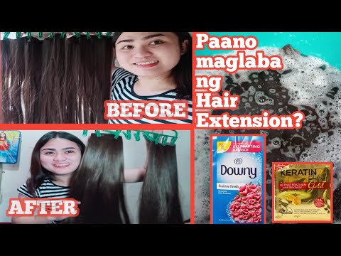 PAANO MAG LABA NG HAIR EXTENSION??! | GAMIT ANG DOWNY AT KERATIN!!?