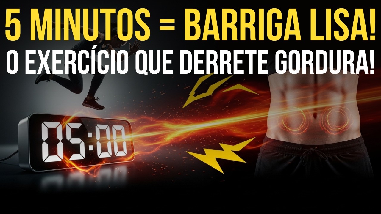 O EXERCÍCIO de 5 MINUTOS que ELIMINA a GORDURA da BARRIGA (Cientificamente Comprovado!) 🔥