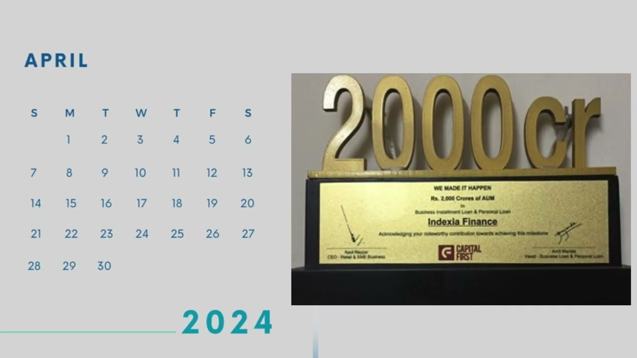 Indexia Finance 2024 Calendar Journey