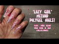 Lazy girl method polygel nails  tobe glam 2 new pink  red polygel kits