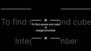 Find square and cube of number #python #coding #code #pythonprogramming #maths #mathematics