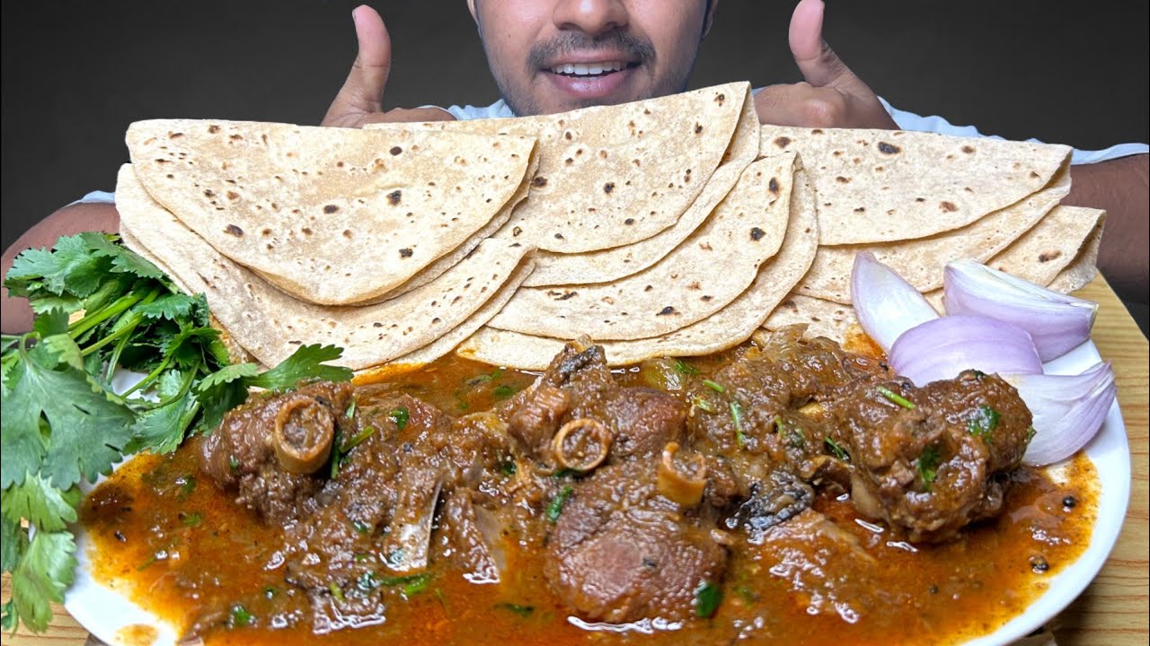 Very Tasty Mutton Do Pyaza Curry|| Chapati Eating So #mukbang #food #foodie 