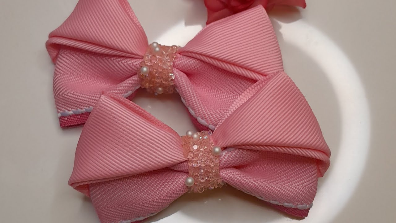 Laço Guta no parzinho, lindo e MUITO FÁCIL  - By Ana Paula Cardoso  -  #lacosdemenina #artesanato 