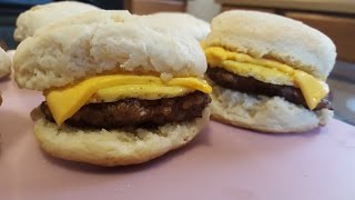 How to make sausage, egg and cheese biscuits from scratch