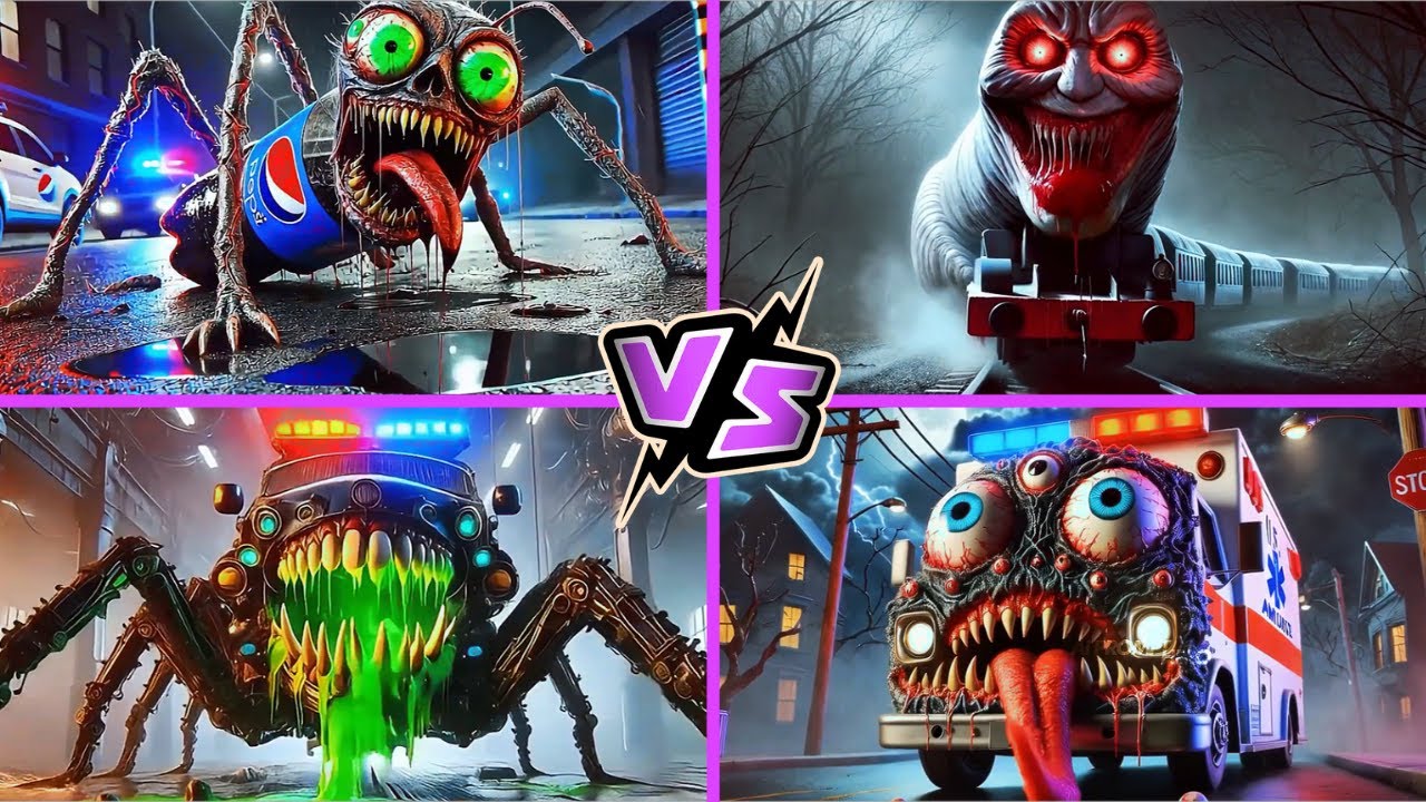 Pepsi HEAD EATER 🆚 THOMAS TRAIN 🆚 Police Car 🆚 Mutated Monster 🎶 Tiles Hop EDM Rush