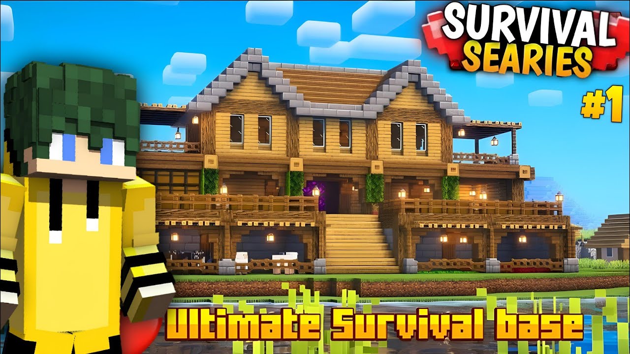 The coolest and best strater base 💥|| Minecraft pe survival series ️ ️ ...