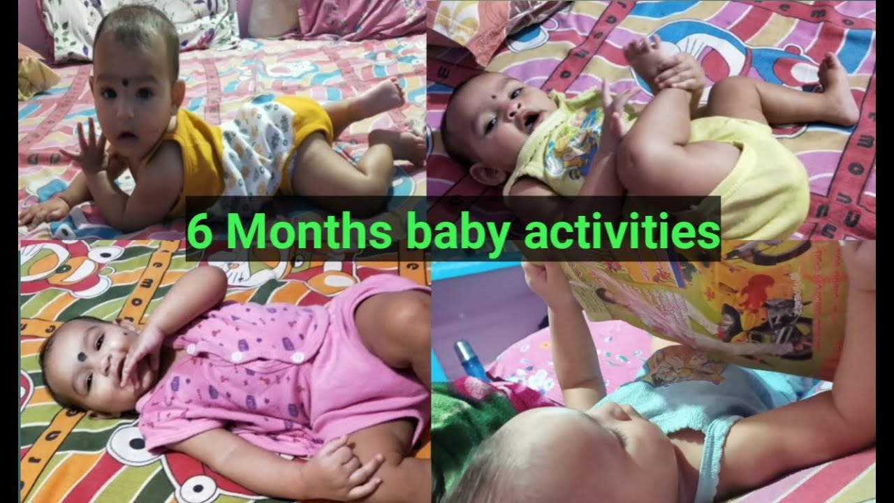 6 Months old baby activities ll Riyanshi activities ll Chaithu telugu ammayi