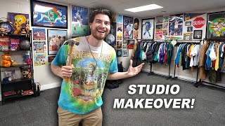 Ultimate NEW STUDIO MAKEOVER! 100% Thrifted Interior Design!