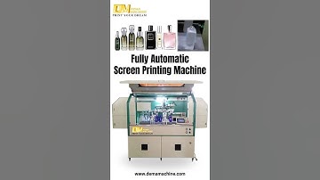✨Round glass bottle fully automatic screen printing machine | DEMA Machine  #packagingmachine
