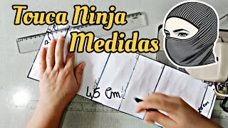 Touca Ninja(Balaclava) Molde passo a passo