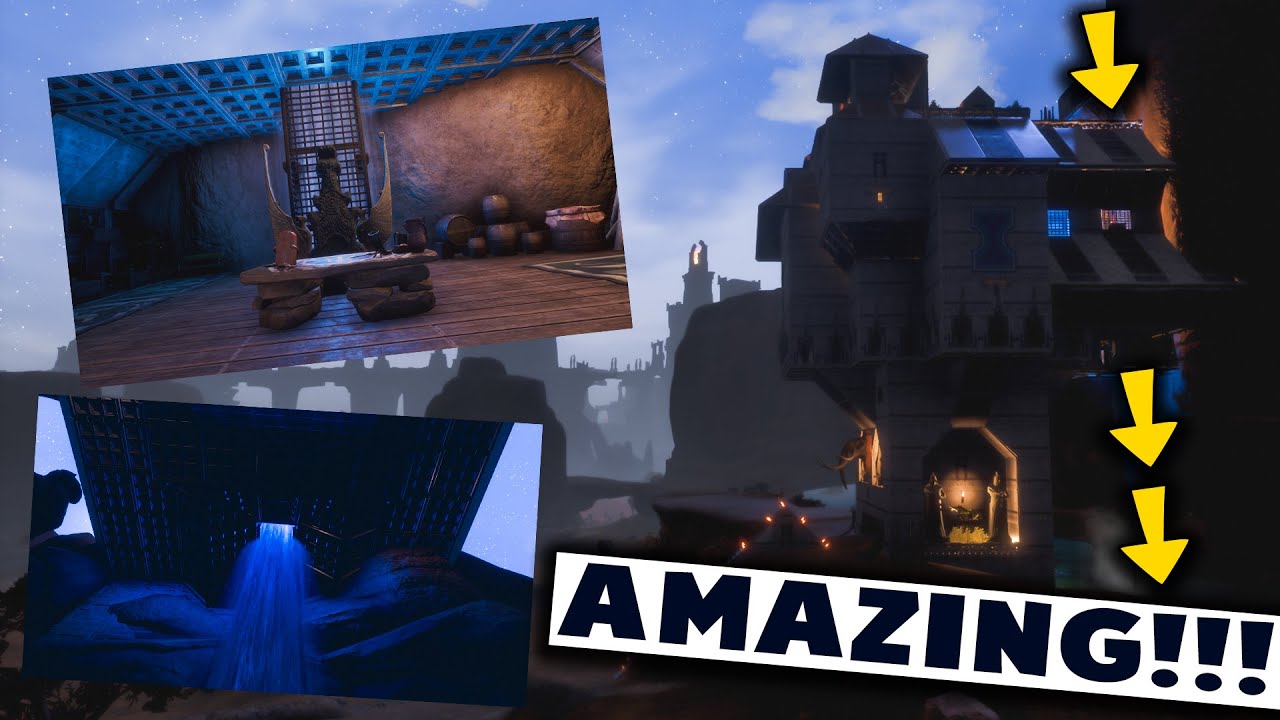 Amazing Interior Design! | the waterfall goes through the base! | CONAN ...