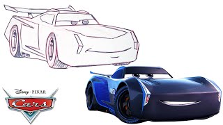 How to Draw Jackson Storm from Cars 3 | Drawing Tutorial | Pixar Cars