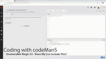 (Archived) Codewars 8 kyu Enumerable Magic #3 - Does My List Include This? JavaScript