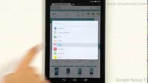 Google Nexus 7 - Browser: Share A Webpage Link Through Gmail