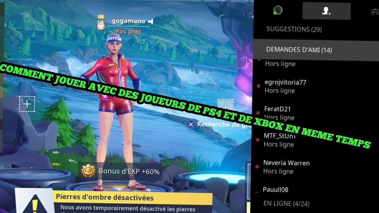 Fortnite Comment Jouer Avec Des Joueurs Xbox Et Ps4 En Me Temps - fortnite comment jouer avec des joueurs xbox et ps4 en me temps