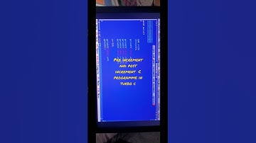 PRE INCREMENT AND POST DECREMENT C PROGRAMME IN turbo c++