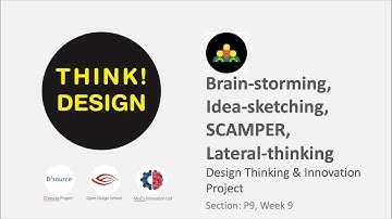 Week 9c P9 Project Brain storming Idea sketching SCAMPER Lateral Thinking Prof Ravi Poovaiah