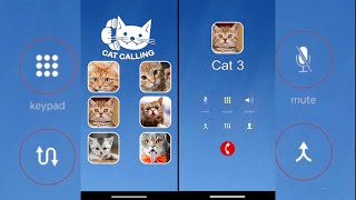 incoming call Cat fake call Prank For Kids/screen video recording/Waiting,Holding#2 screenshot 4