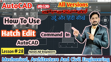 Autocad hatch edit | Hatch edit command in autocad | How to use hatch edit command in autocad