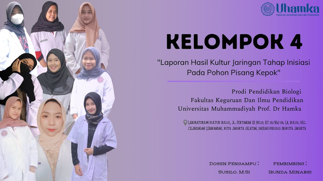 KULTUR JARINGAN PISANG KEPOK || PROSES INISIASI || KELOMPOK 4 || PENDIDIKAN BIOLOGI UHAMKA