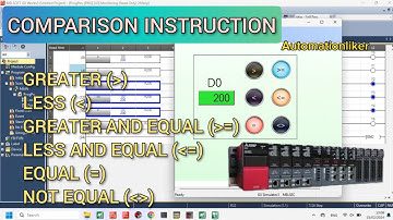 GX Works3 : Comparison instruction Mitsubishi PLC With HMI GT Designer3 Simulation